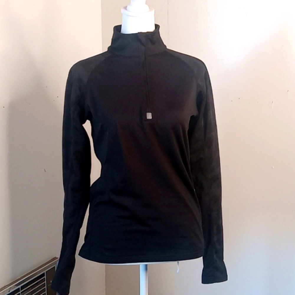 Zyia Active black track jacket half zip size small